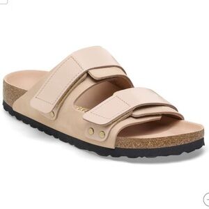 BIRKENSTOCK UJI Nubuck Leather Sandals Beige Size 38 / 7